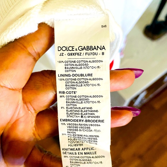 DOLCE & GABBANA PLAYER WARM UP HOODIE - Picture 11 of 11